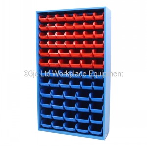 Parts Bin Stand Cupboard Style With 72 Bins
